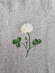 Embroidery kit: Flora Danica linen bag Trifolium repens