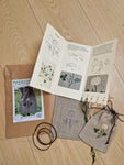 Embroidery kit: Flora Danica linen bag Trifolium repens