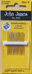 Embroidery needle size 3/9 (w/point )