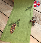 Embroidery kit: Pinecone table runner