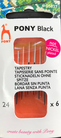 Tapestry needle size 24, black (WO/POINT)