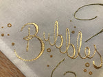 Embroidery kit: 'Bubbles' bottle napkin